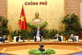 Bộ trưởng, Chủ nhiệm Văn phòng Chính phủ Mai Tiến Dũng chủ trì Hội nghị. (Ảnh: Dương Giang/TTXVN)