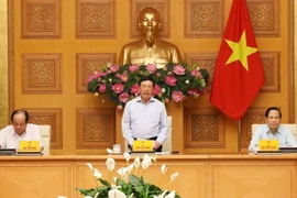 Phó Thủ tướng, Bộ trưởng Bộ Ngoại giao Phạm Bình Minh, Chủ tịch Ủy ban chủ trì phiên họp. (Ảnh: Lâm Khánh/TTXVN)