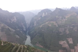 Đèo Mã Pì Lèng được du khách mệnh danh là một trong tứ đại đỉnh đèo thuộc vùng núi phía Bắc của Việt Nam. (Ảnh: Nguyễn Chiến/TTXVN)