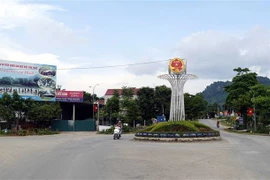 Đường liên xã ở Tân Trào được xây dựng bề thế, khang trang. (Ảnh: Vũ Quang/TTXVN)