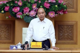 Thủ tướng Nguyễn Xuân Phúc, Chủ tịch Hội đồng-Thi đua khen thưởng Trung ương phát biểu. (Ảnh: Thống Nhất/TTXVN)