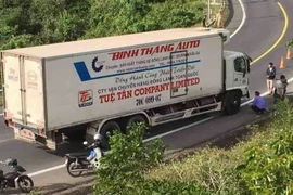 Hiện trường vụ tai nạn. (Ảnh: TTXVN)