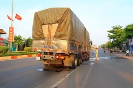 Hiện trường vụ tai nạn. (Ảnh: Đậu Tất Thành/TTXVN)
