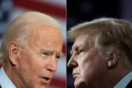 Ứng cử viên Tổng thống Mỹ của đảng Dân chủ Joe Biden (trái) và Tổng thống Mỹ Donald Trump (phải). (Ảnh: AFP/TTXVN)