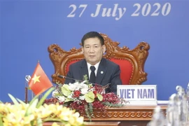 Chủ tịch ASOSAI, Tổng Kiểm toán nhà nước Việt Nam Hồ Đức Phớc phát biểu. (Ảnh: Doãn Tấn/TTXVN)