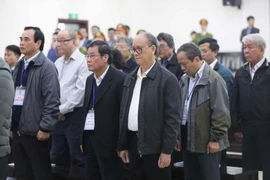 Các bị cáo tại phiên xét xử. (Ảnh: Doãn Tấn/TTXVN)