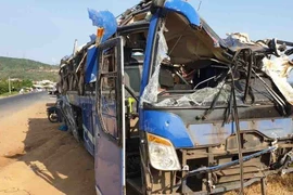 Hiện trường một vụ tai nạn giao thông. (Ảnh: TTXVN)