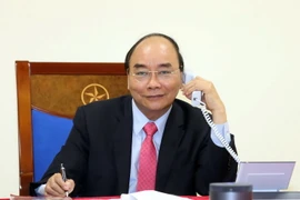 Thủ tướng Chính phủ Nguyễn Xuân Phúc điện đàm với Thủ tướng Séc Andrej Babis. (Ảnh: Thống Nhất/TTXVN)