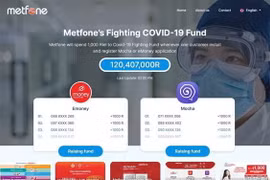 Cổng hỗ trợ các giải pháp giao dịch chống COVID-19 của Metfone. (Ảnh: TTXVN)