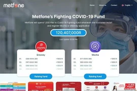 Cổng hỗ trợ các giải pháp giao dịch chống COVID-19 của Metfone. (Ảnh: TTXVN)