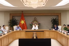 Bộ trưởng, Chủ nhiệm Văn phòng Chính phủ Mai Tiến Dũng chủ trì cuộc họp. (Ảnh: Văn Điệp/TTXVN)