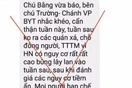 Khuyến cáo dịch ở Hà Nội chỉ là tin giả. 