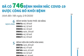 746 bệnh nhân mắc COVID-19 được công bố khỏi bệnh.