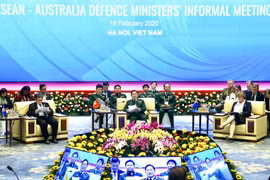 Quang cảnh cuộc gặp không chính thức Bộ trưởng Quốc phòng ASEAN-Australia. (Ảnh: Dương Giang/TTXVN)