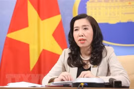 Người Phát ngôn Bộ Ngoại giao Việt Nam Lê Thị Thu Hằng. (Ảnh: Dương Giang/TTXVN)