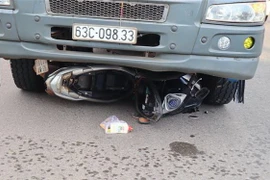 Hiện trường vụ tai nạn. (Ảnh: Đậu Tất Thành/TTXVN)