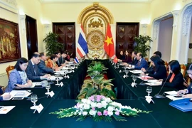 Quang cảnh buổi làm việc. (Ảnh: TTXVN)