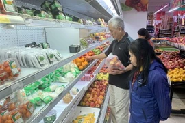 Người dân lựa chọn mua đồ tại siêu thị. (Ảnh: Phạm Kiên/TTXVN)