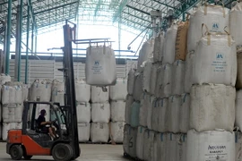 Bên trong nhà máy đóng gói gạo ở Bangkok, Thái Lan. (Nguồn: AFP/TTXVN)