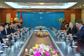Quang cảnh buổi làm việc. (Ảnh: Minh Quyết/TTXVN)