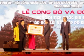 Bộ trưởng Bộ Văn hóa, Thể thao và Du lịch Nguyễn Ngọc Thiện phát biểu tại buổi lễ. (Ảnh: Nguyễn Thành/TTXVN)