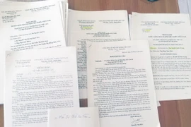 Ông Đức cố công với hàng đống hồ sơ, hầu tòa. (Ảnh: Phạm Kha/Vietnam+)