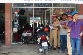 Hiện trường vụ tai nạn. (Ảnh: Đậu Tất Thành/TTXVN)