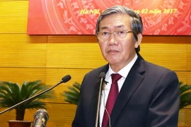 Thường trực Ban Bí thư, Chủ tịch Hội đồng Lý luận Trung ương Đinh Thế Huynh. (Ảnh: Nguyễn Dân/TTXVN)