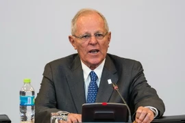 Tổng thống Peru Pedro Pablo Kuczynski phát biểu tại cuộc họp ở Arequipa, Nam Peru. (Nguồn: AFP/TTXVN)