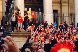 Brussels một đêm không ngủ trước chiến thắng của đội Bỉ