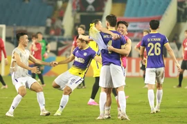 Hà Nội FC chia tay đấu trường AFC Champions League 2023/24 bằng chiến thắng 2-1 trước 'cựu vương' Urawa Reds. (Ảnh: Việt Anh/Vietnam+)
