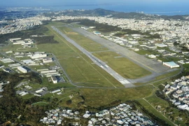 Căn cứ không quân Futenma tại Ginowan, tỉnh Okinawa tháng 9/2012. (Nguồn: Kyodo/TTXVN)