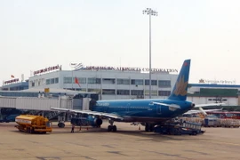 Vận chuyển hàng hóa lên máy bay của Vietnam Airline tại Cảng Hàng không Tân Sơn Nhất (TP Hồ Chí Minh). (Ảnh: Huy Hùng/TTXVN)