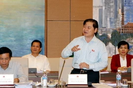 Chủ nhiệm Ủy ban Khoa học, Công nghệ và Môi trường của Quốc hội Phan Xuân Dũng phát biểu ý kiến. (Ảnh: Phạm Kiên/TTXVN)