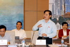 Chủ nhiệm Ủy ban Khoa học, Công nghệ và Môi trường của Quốc hội Phan Xuân Dũng phát biểu ý kiến. (Ảnh: Phạm Kiên/TTXVN)