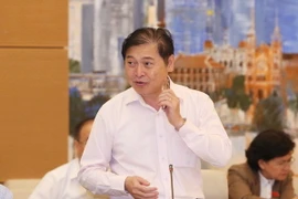 Chủ nhiệm Ủy ban Khoa học, Công nghệ và Môi trường của Quốc hội Phan Xuân Dũng phát biểu ý kiến. (Ảnh: Phương Hoa/TTXVN)