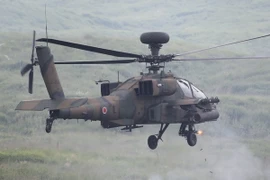 Máy bay lên thẳng Apache. (Nguồn: AFP/TTXVN)