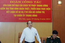 Ban Chỉ đạo Cải cách tư pháp làm việc với Quân ủy Trung ương