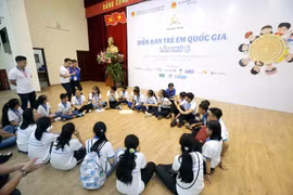 Trẻ em tham gia Diễn đàn trẻ em quốc gia. (Ảnh minh hoạ: PV/Vietnam+)
