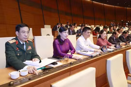 Nghị quyết kỳ họp thứ 5, Quốc hội khóa XV đã được các đại biểu Quốc hội thông qua tại phiên bế mạc. (Ảnh: Doãn Tấn/TTXVN)