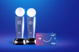 Hai năm liên tiếp, International Finance vinh danh VIB với 2 giải thưởng dòng thẻ mới tốt nhất và dịch vụ thẻ sáng tạo nhất. (Ảnh: Vietnam+)