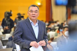 Trung tướng, Chánh văn phòng Bộ Công an Tô Ân Xô trả lời báo chí tại buổi họp báo. (Ảnh: Minh Đức/TTXVN)