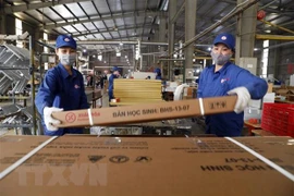Các doanh nghiệp đã trở lại ổn định sản xuất. (Ảnh: Trần Việt/TTXVN) 