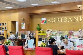 Giao dịch tại Agribank. (Ảnh: Vietnam+)