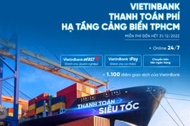 VietinBank tiên phong triển khai thu phí hạ tầng cảng biển tại Thành phố Hồ Chí Minh. (Ảnh: Vietnam+)