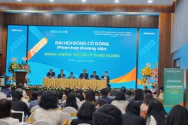 Toàn cảnh Đại hội đồng cổ đông ABBANK. (Ảnh: CTV/Vietnam+)