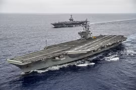 Tàu sân bay USS Ronald Reagan. (Ảnh: US Naval Institue)