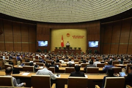 Đại biểu Quốc hội tại hội trường. (Ảnh: Văn Điệp/TTXVN)