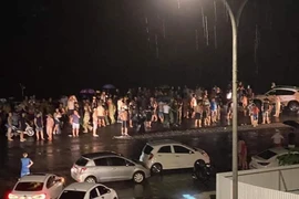 Hiện trường vụ tai nạn. (Ảnh: TTXVN)