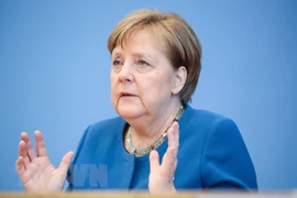 Thủ tướng Đức Angela Merkel tại cuộc họp báo về dịch COVID-19 ở Berlin, Đức. (Nguồn: THX/TTXVN)